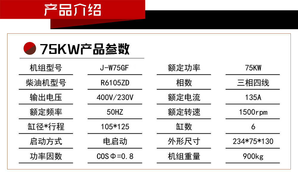 75kw参数